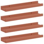 vidaXL Étagère Murale 4 pc Rouge 40 x 9 x 3 cm Bois d'ingénierie