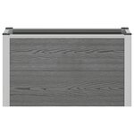 vidaXL Jardinière surélevée Gris 75 x 30 x 22 cm WPC et Aluminium