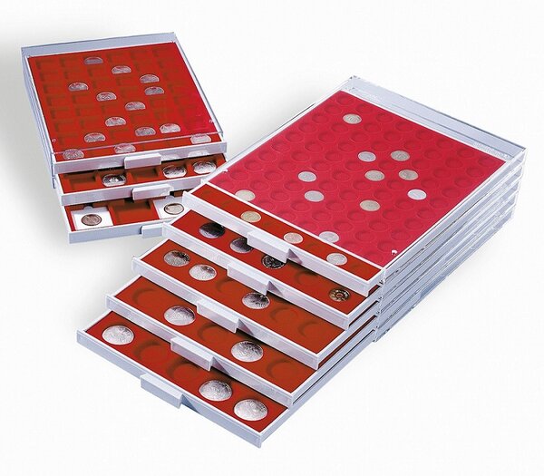 Médailler leuchtturm à 80 cases 24 mm x 24 mm (314522)