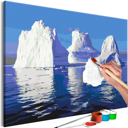 Tableau à peindre par soi-même - iceberg l x h en cm 60x40