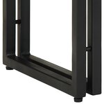 Tables d'appoint vidaXL Noires 90x33x75 cm en Bois de manguier massif et Métal