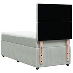 vidaXL Sommier à lattes de lit et matelas Gris clair 80x200 cm Velours