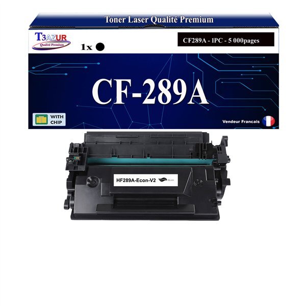 T3AZUR -Toner compatible avec HP CF289A (89A) pour HP LaserJet Enterprise M528dn  M528f  E50145dn  E52645c  E52645dn