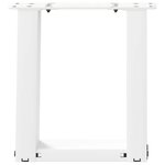 vidaXL Pieds de table basse en U 2 pièces Blanc 30 x (30-31) cm Acier