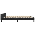 vidaXL Cadre de lit avec tête de lit Noir 200x200 cm Velours