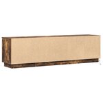 vidaXL Meuble TV avec LED chêne fumé 180x38x49 cm bois d'ingénierie