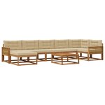 vidaXL Ensemble de canapés d'extérieur 8 Pièces Naturel et Beige