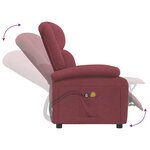 vidaXL Fauteuil électrique de massage Bordeaux Tissu
