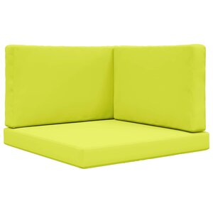 vidaXL Coussin de canapé d'extérieur 3 Pièces Vert Polyester