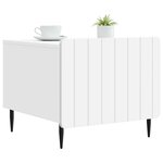 vidaXL Table basse avec tiroir Blanc 49 x 50 x 42 cm Bois d'ingénierie