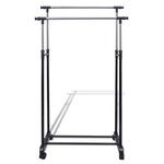 vidaXL Porte-manteaux réglables 2 Pièces 2 rails d'accrochage
