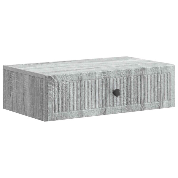 vidaXL Table d'appoint murale Sonoma gris 59 x 34 5 x 17 cm