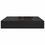 vidaXL Cadre de lit Chêne noir 200 x 180 x 31 5 cm Bois d'ingénierie