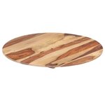 vidaXL Dessus de table Bois solide Rond 25-27 mm 60 cm