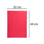 Chemise À Élastique 3 Rabats Carte Lustrée 600gm2 - A3 - Rouge - X 5 - Exacompta