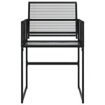 vidaXL Chaises de jardin lot de 4 noir résine tressée