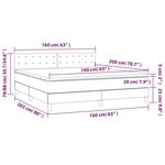 vidaXL Sommier à lattes de lit avec matelas Taupe 160x200 cm Tissu