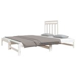 vidaXL Lit coulissant Blanc 2x(90x190) cm Bois de pin massif