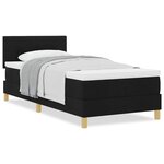 vidaXL Lit boxspring avec matelas avec matelas Noir 80 x 200 cm tissu