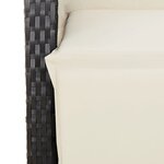 vidaXL Ensemble de bistro de jardin 9 Pièces coussins noir poly rotin