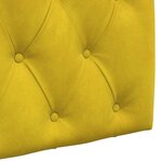vidaXL Tête de lit suspendue Avec lumière LED Jaune Velours