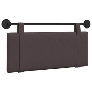 vidaXL Tête de lit suspendue Marron foncé Tissu
