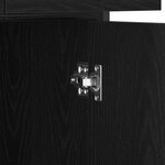 vidaXL Buffet avec tiroir Chêne noir 70 x 30 x 80 cm Bois d'ingénierie