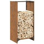 VidaXL Étagère à bois 40x30x80 cm acier résistant aux intempéries