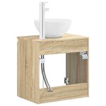 vidaXL Vanité de lavabo mural Chêne Sonoma 49 5 x 41 x 64 5 cm
