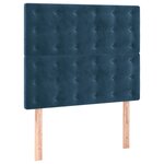 vidaXL Sommier à lattes de lit avec matelas Bleu foncé 90x190 cm