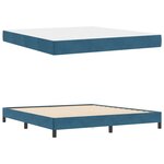 vidaXL Lit à ressorts avec matelas Bleu foncé 180 x 200 cm tissu