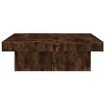 vidaXL Table basse Chêne fumé 90x90x28 cm Bois d'ingénierie