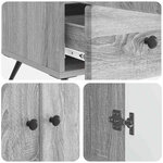 vidaXL Buffet Sonoma gris 66 x 34 5 x 95 cm Bois d'ingénierie