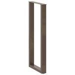 vidaXL Pieds de table de bar en forme de U  2 pièces  acier naturel  50 x (110-111) cm