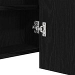 vidaXL Cabinet Miroir LED avec étagère Chêne noir 100 x 12 x 45 cm