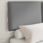 vidaXL Cadre de lit avec tête de lit rembourrée Gris clair