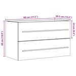 vidaXL Armoire de lavabo vieux bois 80x38 5x48 cm bois d'ingénierie