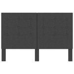 vidaXL Tête de lit touffetée Gris foncé Tissu 140x200 cm