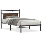 vidaXL Cadre de lit sans matelas chêne marron 107x203 cm