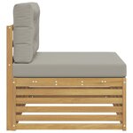 vidaXL Canapé d'extérieur en bout avec coussin Blanc 115 x 83 x 73 cm