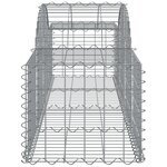 vidaXL Panier de gabions arqué 200x50x40/60 cm Fer galvanisé