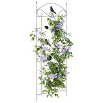 vidaXL Clôture de jardin 3 Pièces Noir 112 x 40 cm Acier