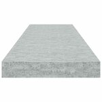 vidaXL Étagères murales flottantes 2 Pièces gris béton 80x23 5x3 8 cm MDF
