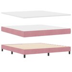 vidaXL Lit à ressorts avec matelas Rose 200 x 180 cm Polyester