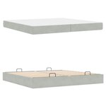 vidaXL Cadre de lit avec matelas avec matelas 2 Pièces Gris clair Velours