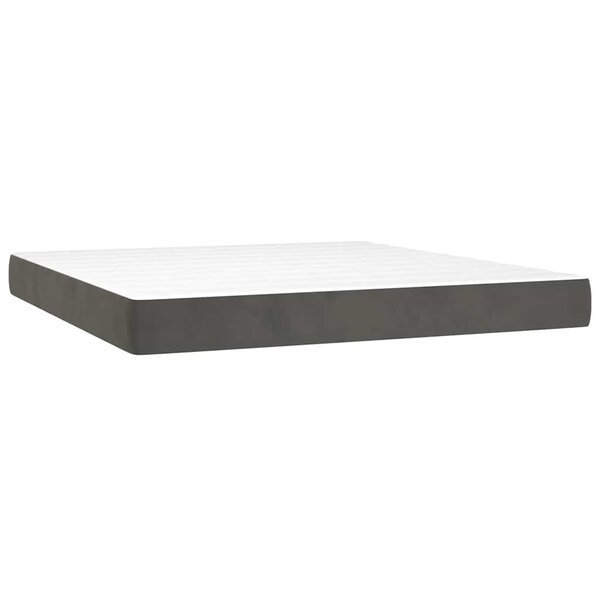 vidaXL Matelas de lit à ressorts ensachés 160x220x20 cm velours