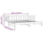 vidaXL Lit de jour avec lit gigogne 90x200 cm bois de pin massif
