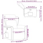 vidaXL Fauteuil inclinable de massage Vert foncé Tissu