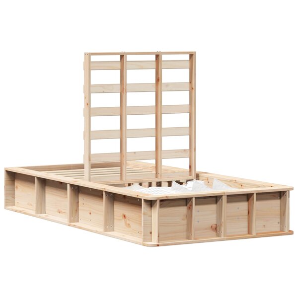 vidaXL Cadre de lit Marron 90 x 200 cm Bois de pin massif