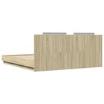 vidaXL Cadre de lit sans matelas chêne sonoma 200x200 cm